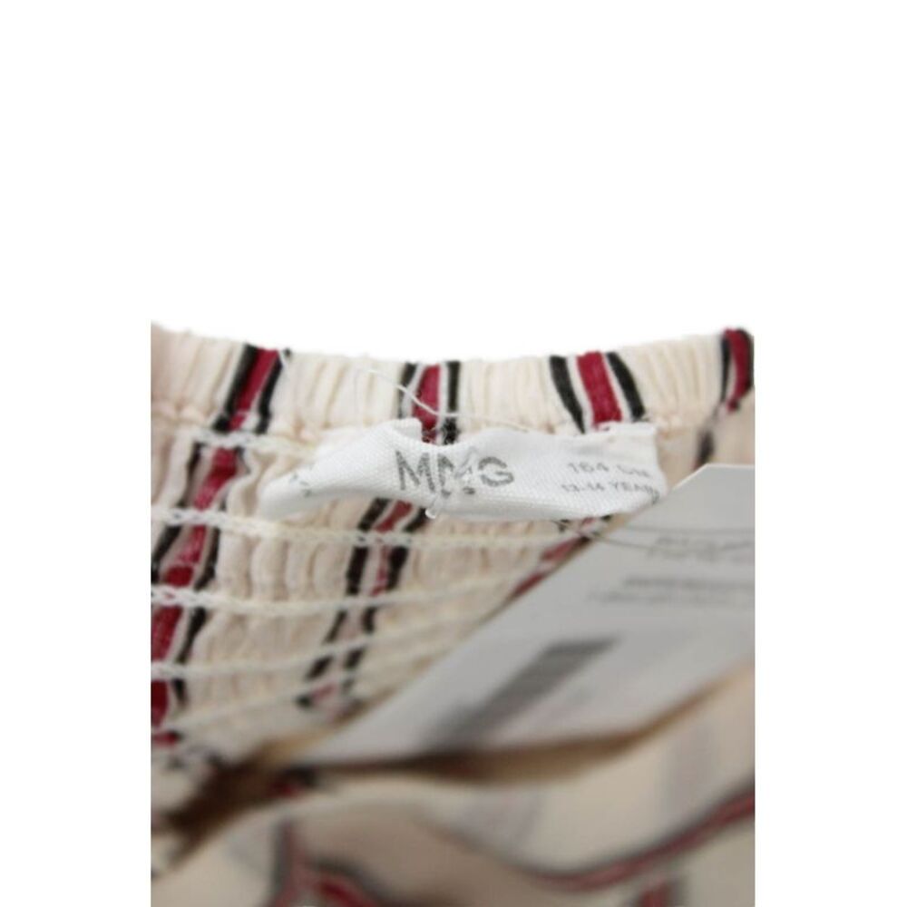 MNG Girls Beige Cotton Striped Sundress Square Neck Sleeveless Size S - Picture 4 of 6